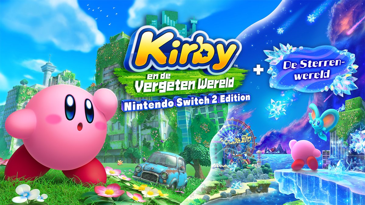  Kirby,  Kirby en de Vergeten Wereld,  spelhoes,  roze figuur,  landschap