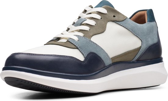 Clarks Un Globe Run - Maat 40 - Heren Sneakers - Navy Combi