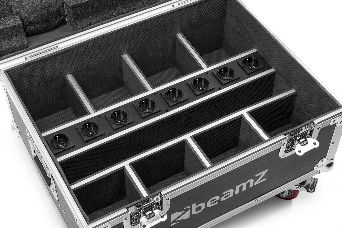 BeamZ FCC9 Flightcase met oplaadfunctie voor 8 stuks BBP9 serie uplights