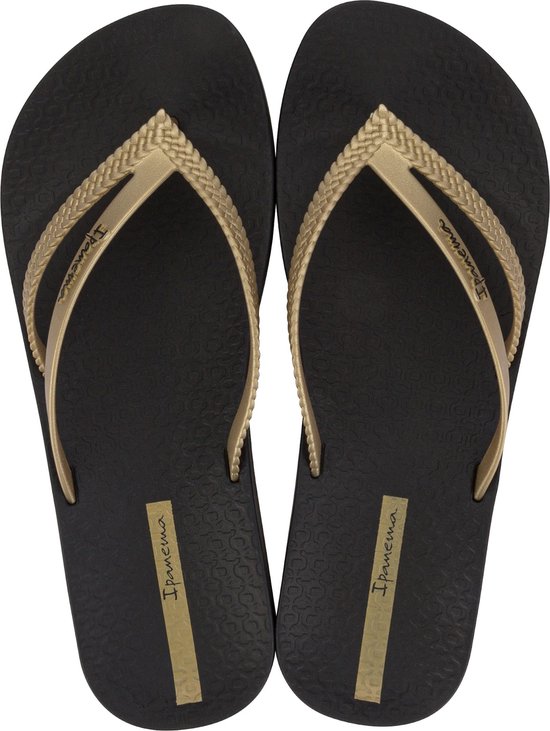 Ipanema Anatomic Bossa Soft -maat 39/40- Slippers Dames - Black/Gold