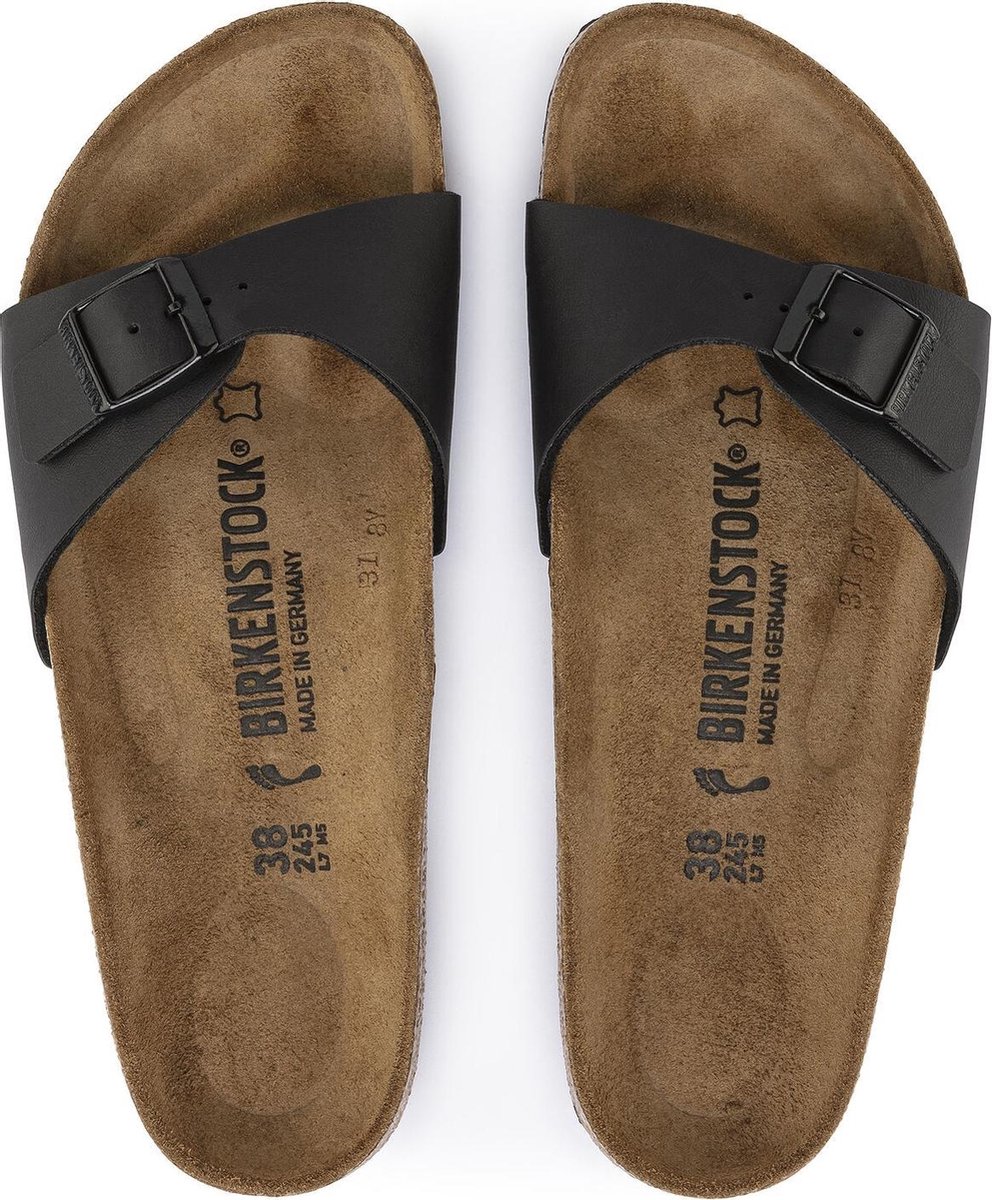 Birkenstock -maat 38 -  Madrid Dames Slippers Small fit - Black