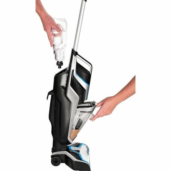 BISSELL CrossWave Pet Pro Steelstofzuiger met Dweilfunctie - Vloerreiniger met Snoer - 3 in 1 Stofzuiger, Dweil & Drogen - Reinigingsmachine voor Tapijt & Harde Vloeren - Perfect voor Huishoudens met Huisdieren