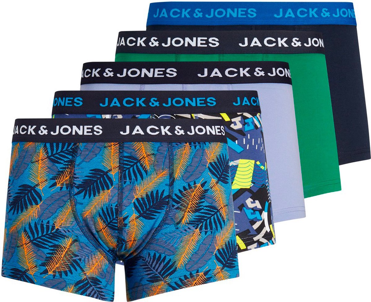 JACK & JONES Maat S JACSUMMER PRINT TRUNKS 5 PACK LTN Heren Onderbroek