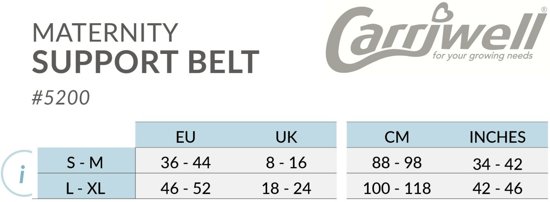 Carriwell - L/XL - Verstelbare Zwangerschapsbuikband - Wit