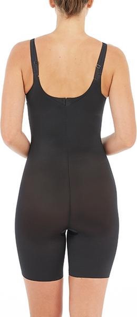 Spanx - Maat M - Thinstincts 2.0 Open Bust Mid Thigh Body - Zwart