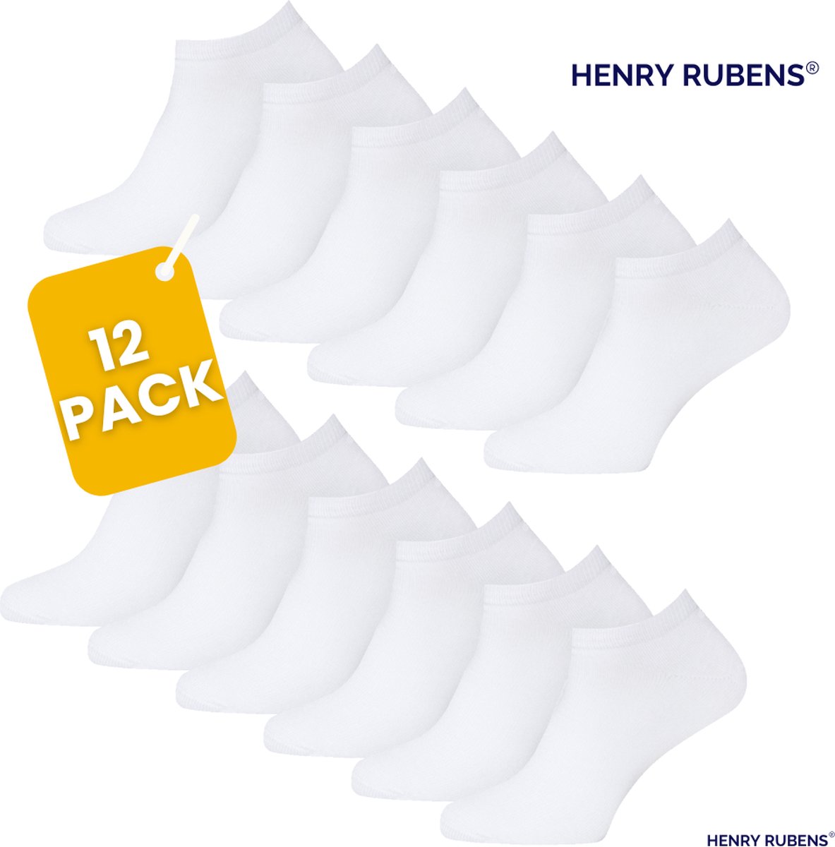 sokken, 12-pack, witte sokken, korte sokken, katoen