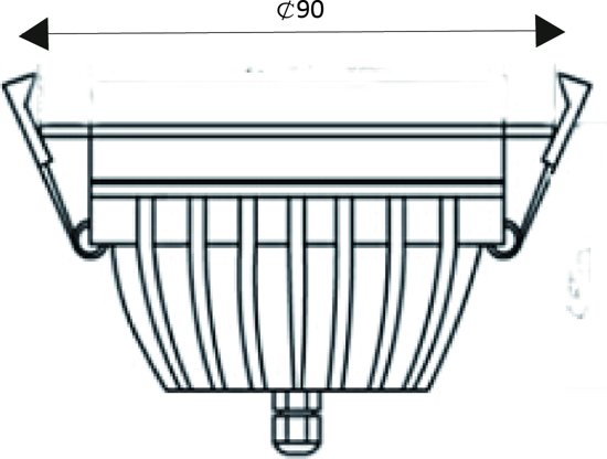 Lucide CIMIC-LED - Inbouwspot Badkamer -  9 cm - LED - 1x10W 4000K - IP44 - Mat chroom