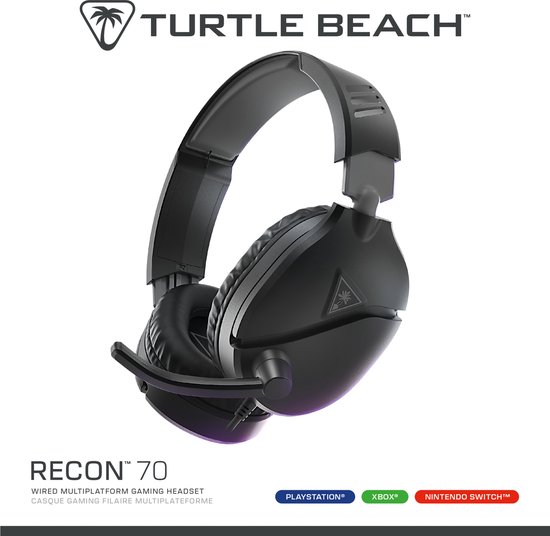Turtle Beach Recon 70 – Gaming Headset – PS5, PS4, Xbox, Switch, PC – Zwart