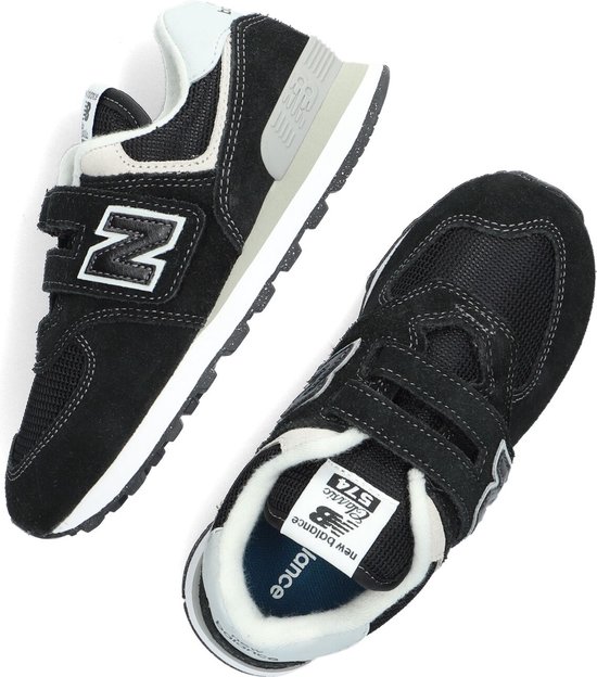 sneakers, zwart, klittenband, mesh, jongens