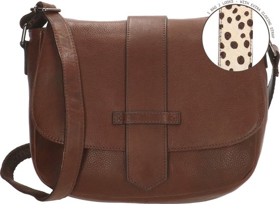 Micmacbags Wildlife Schoudertas - Donkertaupe