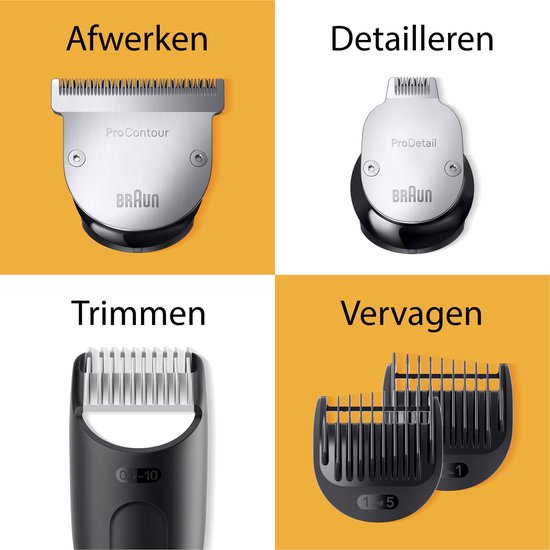 Braun Baardtrimmer - Series 9 - BT9440 - Trimmer Met Kapperstools en 180 Minuten Gebruiksduur