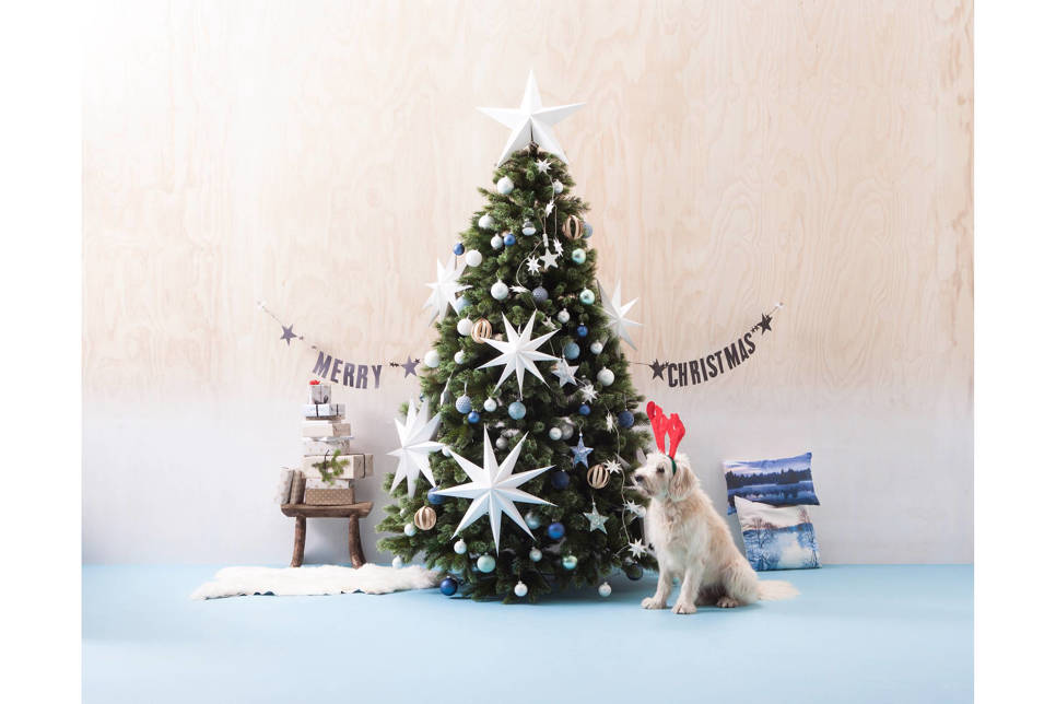 6a06-727e-4150-96f5-2ffad8d86522 Kaemingk Glazen kerstbal (Ø 8cm) (set van 6) - Jeans blauw