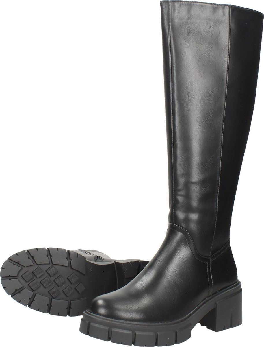 POSH by Poelman NORI - Maat 40 - Dames Hoge Laarzen - Zwart
