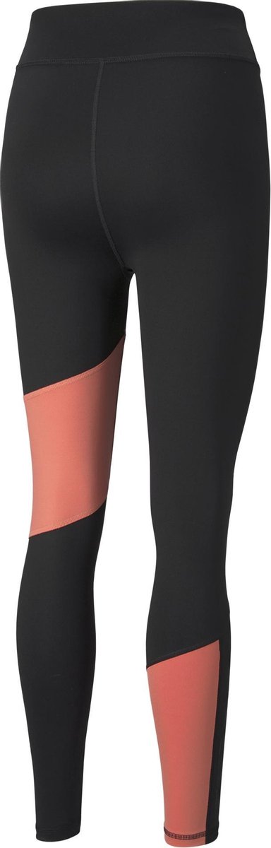 PUMA - Maat XS - Train Favorite Logo High Waist Vrouwen Sportlegging - Puma Black-Georgia Peach