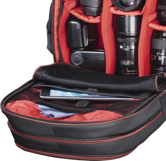 Hama Miami - Cameratas - Trolley - Zwart & Rood