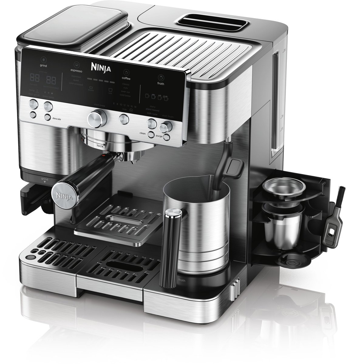 Ninja Luxe Café Premier 3-in-1 Espressomachine en Filterkoffiezetapparaat met Melkopschuimer - ES601EU