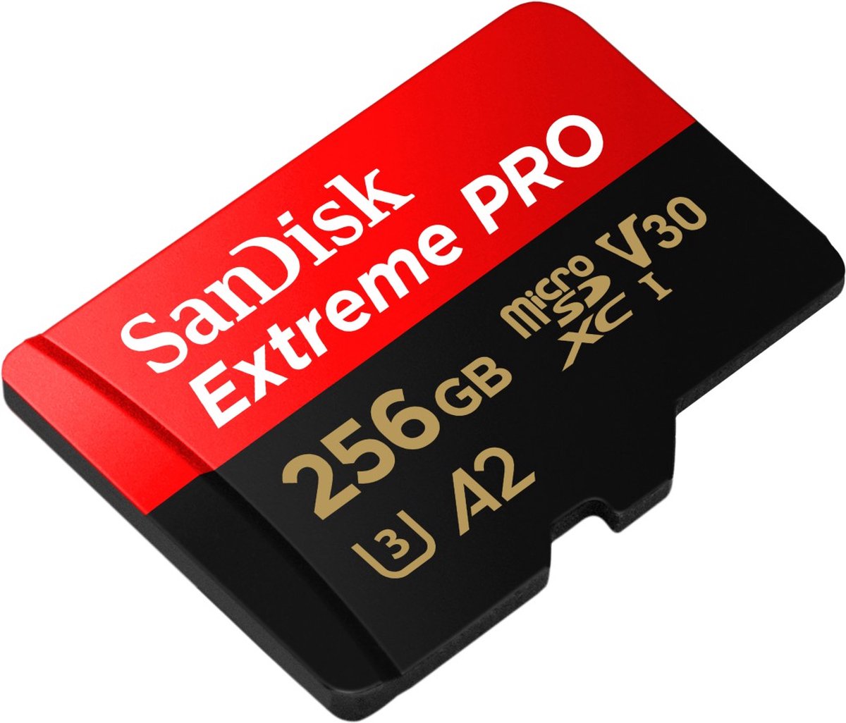 SanDisk Extreme PRO microSDXC-kaart 256 GB Class 10 UHS-I Schokbestendig - Waterdicht