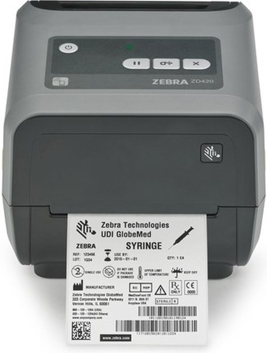 Zebra ZD421 labelprinter Thermo transfer 203 x 203 DPI Bedraad en draadloos