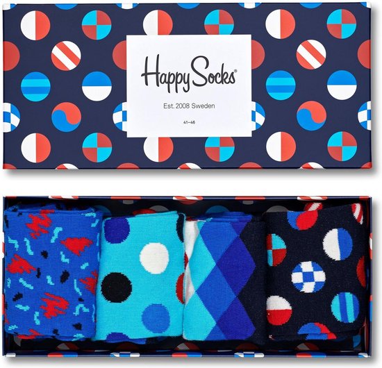 Happy Socks Navy Giftbox - Maat 36-40