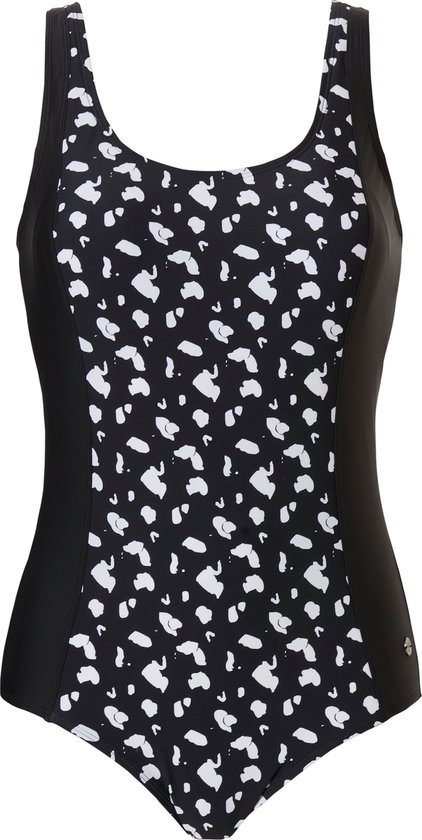 badpak, swimsuit, patroon, zwarte kleur, paneelvoering