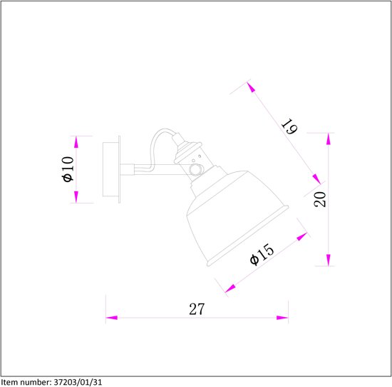 Lucide TJOLL - Wandlamp - Wit