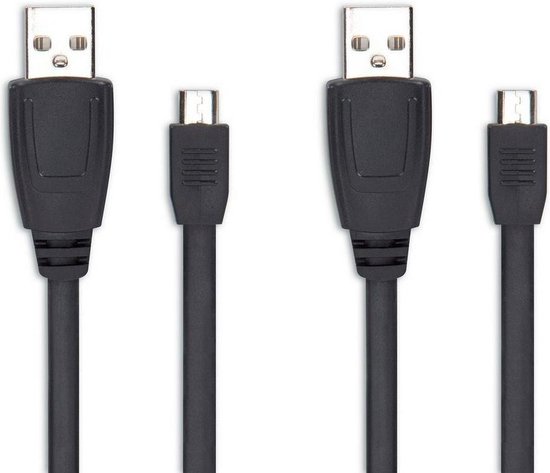 Speedlink, Stream Play & Charge USB Kabel Set voor PS4 (Zwart)