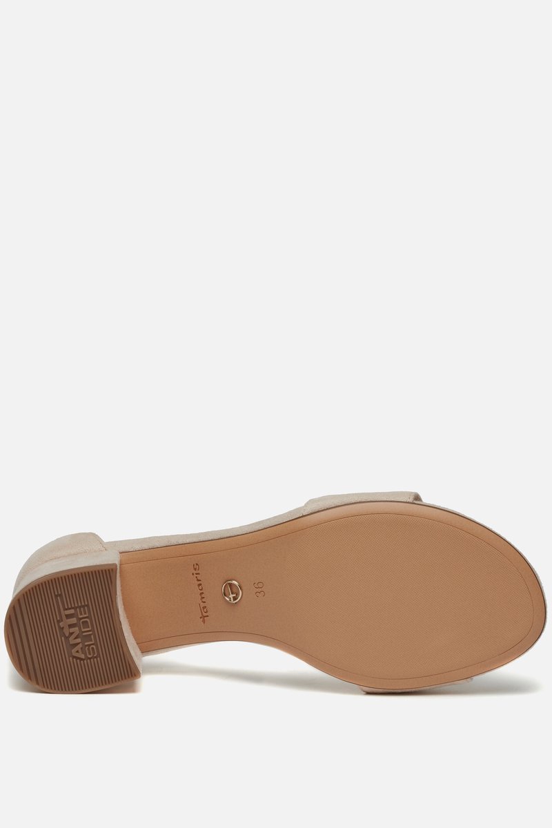 ankle boot, suede, block heel, tan, sole