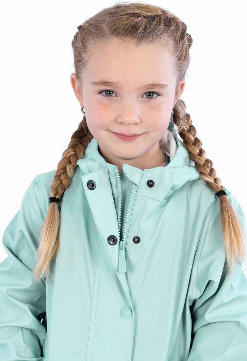 Ralka Regenjas Junior - mt 116 - Sprinkle - Mintgroen