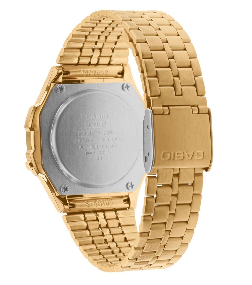 Casio Vintage Iconic A171WEG-9AEF Unisex Horloge 37 mm - Goudkleurig