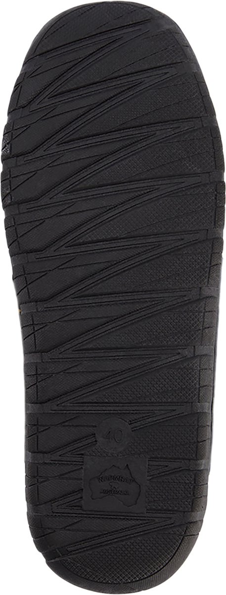 Warmbat - Maat 42 - Melton heren pantoffel - Zwart