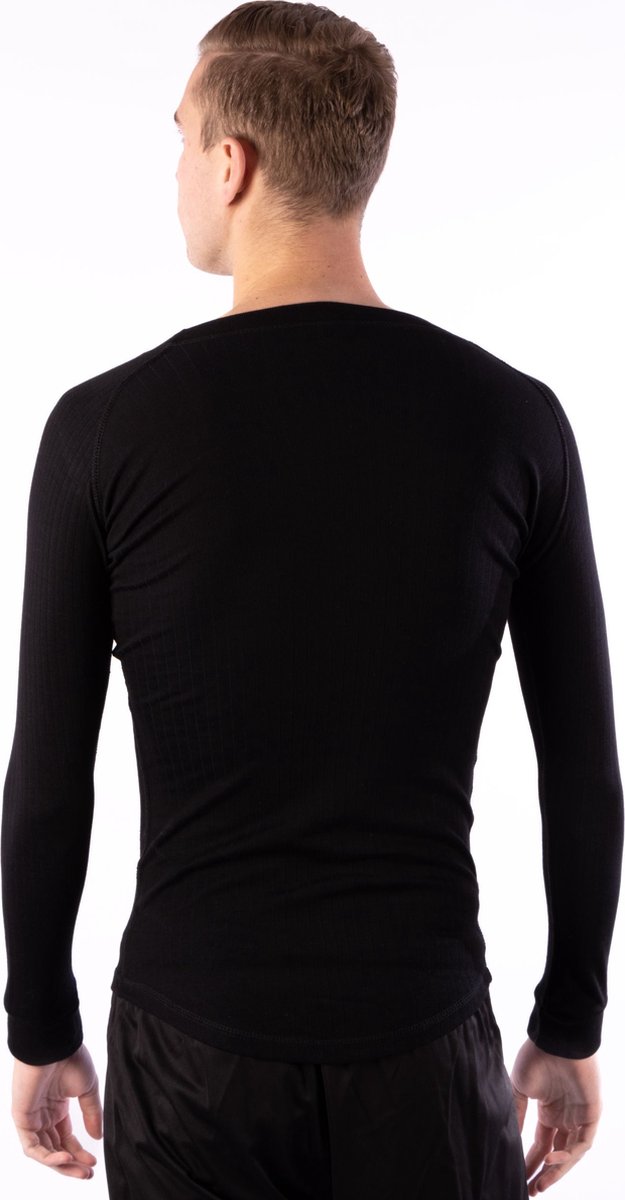 Avento -maat M- Thermoshirt Lange Mouw - Heren - 2-Pack - Zwart