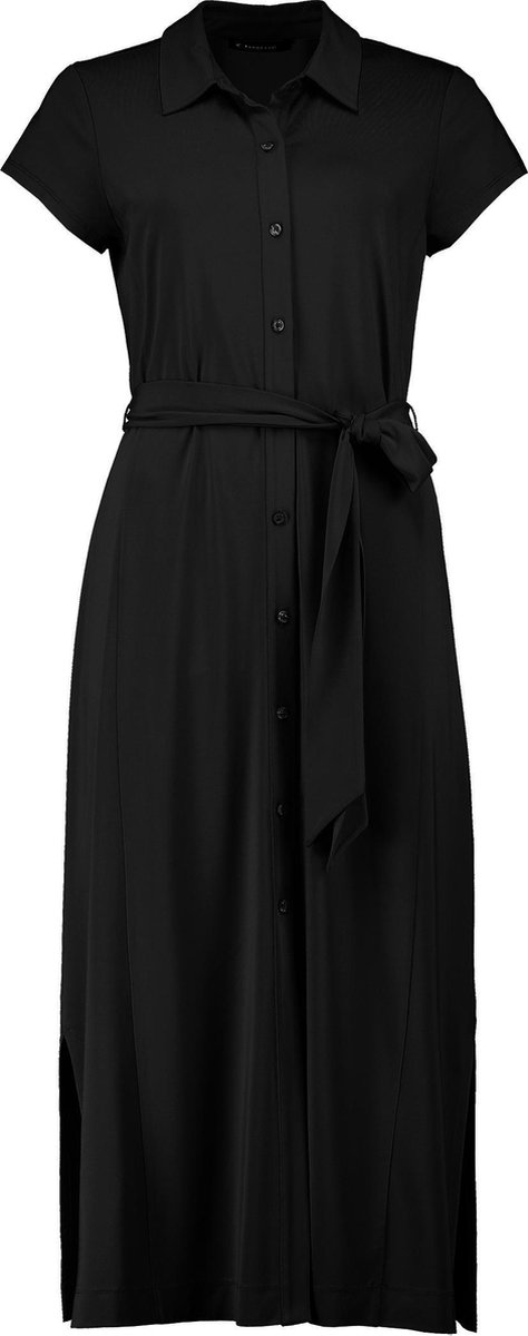 jurk, kleding, knopen, riem, zwarte