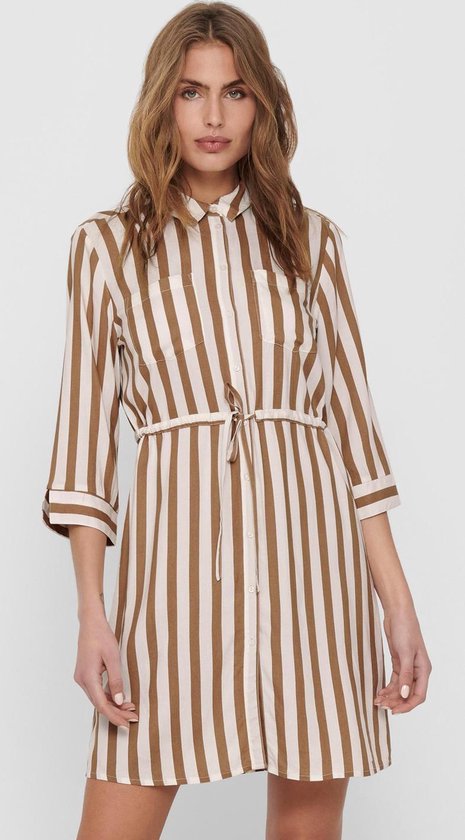 ONLY - Maat 42 - ONLTAMARI 3/4 SHIRT DRESS WVN NOOS Dames Vest