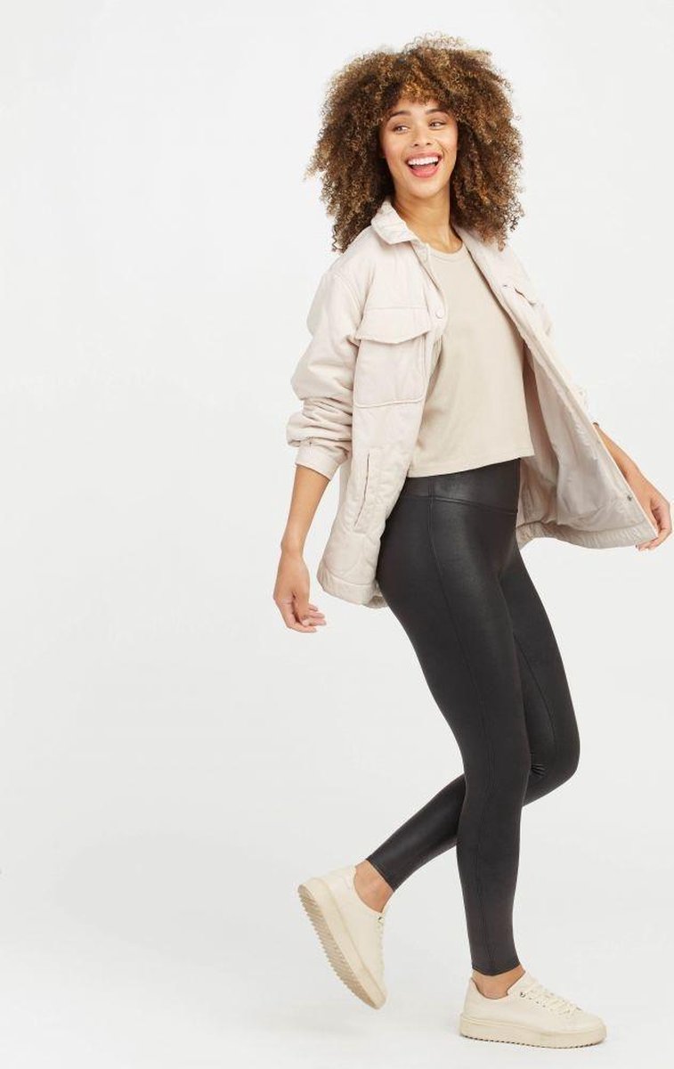 Spanx - Maat M - Faux Leather Legging  Zwart