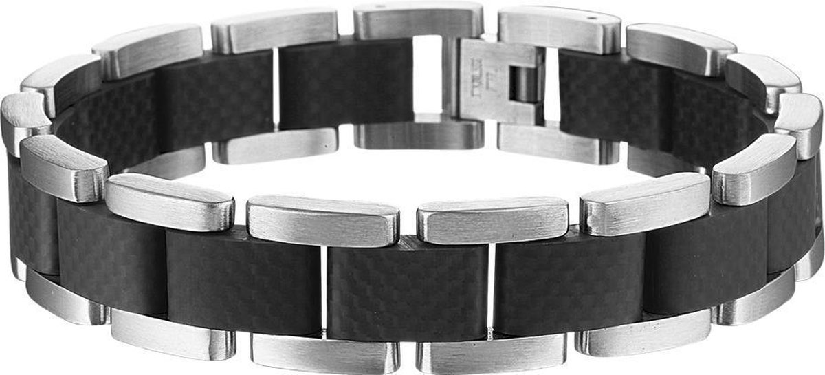 The Jewelry Collection - Heren Armband 14 mm 21 cm - Staal