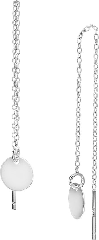 The Jewelry Collection Doortrekoorbellen Rondje - Zilver