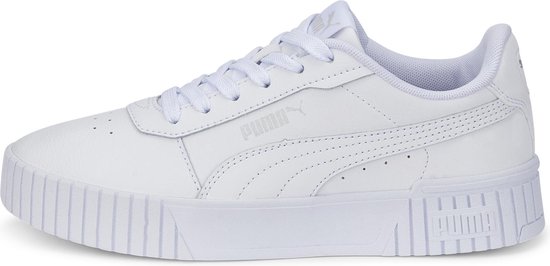 PUMA Carina 2,0  - Maat 37,5 - Jr Meisjes Sneakers - Wit/Zilver