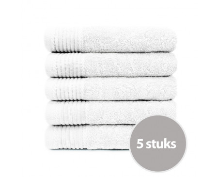 The One 450gr Handdoek  - 5 stuks - Wit 50x100cm