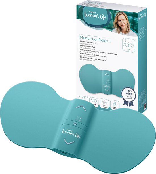 Beurer EM 55 Menstrual Relax+ - Menstruatie & endometriose pijnverlichting - TENS en Warmte 43°C - M