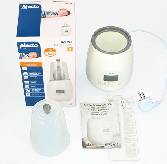 Alecto BW-700 Flessenwarmer met display, stoomkap en sterilisator