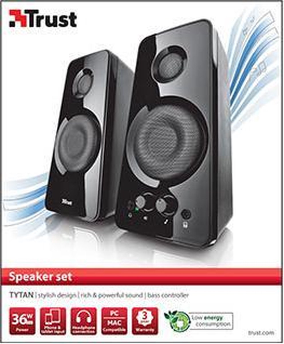Trust Tytan 2.0 - PC Speakerset - Zwart