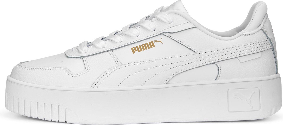 PUMA - mt 36 - Carina Street Dames Sneakers - Wit/Goud