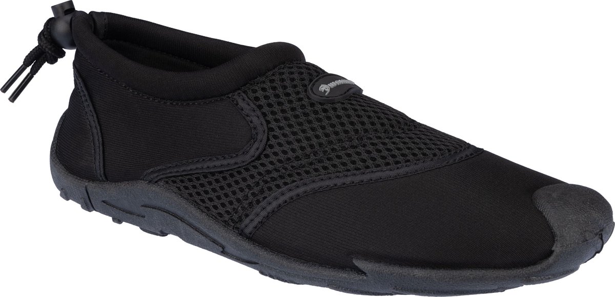 watersport schoen, neopreen, gaas bovenwerk, slip-on, zwart