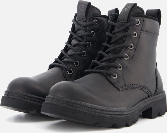 laarzen, rugzool, lakedruk, band-rijg, black boots