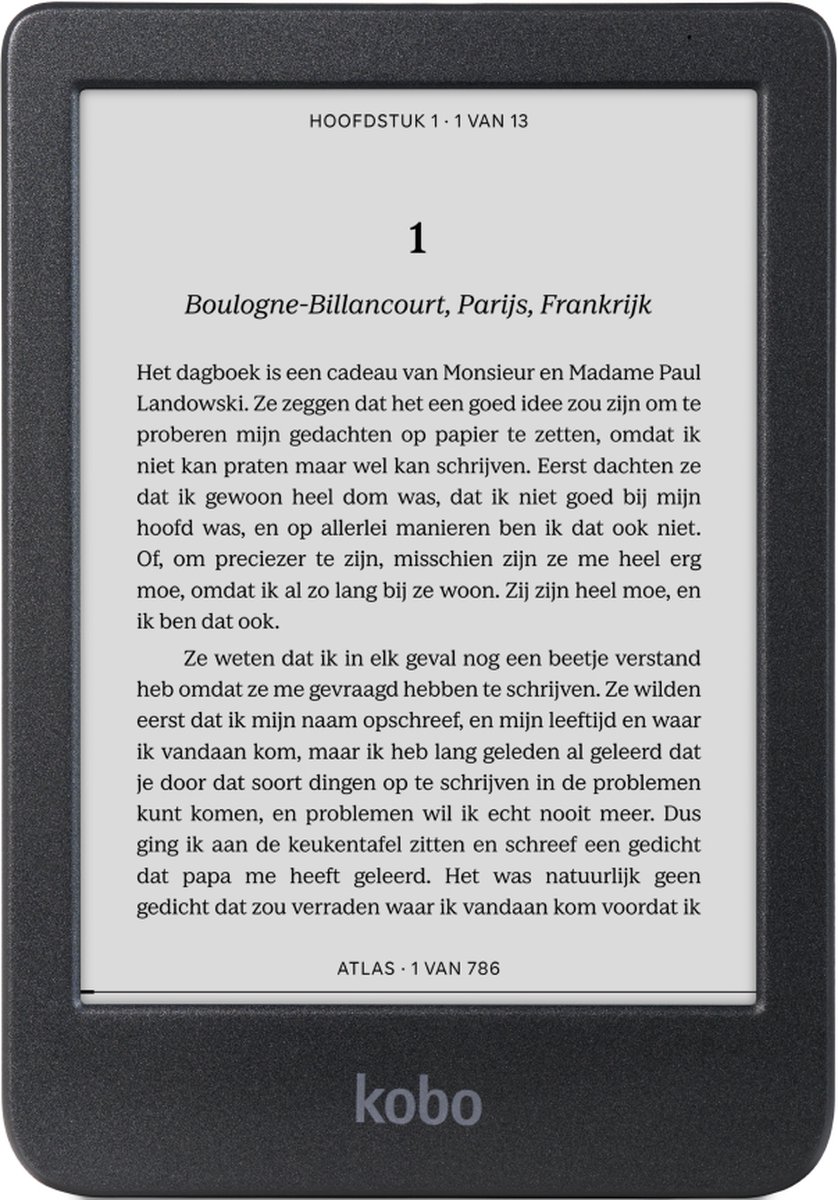 e-reader, kobo, ebook, papierboek, display