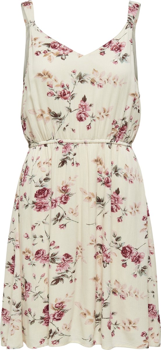 bloemenprint, zomerjurk, katoen/viscose, mouwloos, romantisch