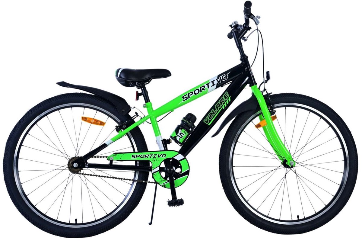 Volare Sportivo Kinderfiets - Jongens - 26 inch - Groen Zwart - Twee Handremmen
