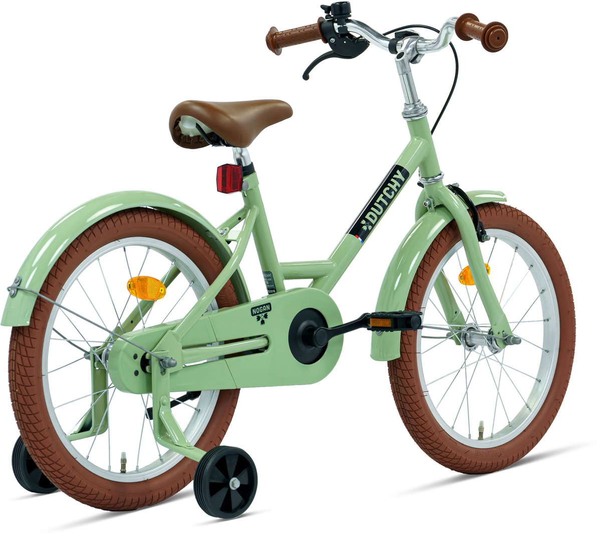 fiets, kindfiets, 2-wielen, groene kleur, draagband/transportfiets
