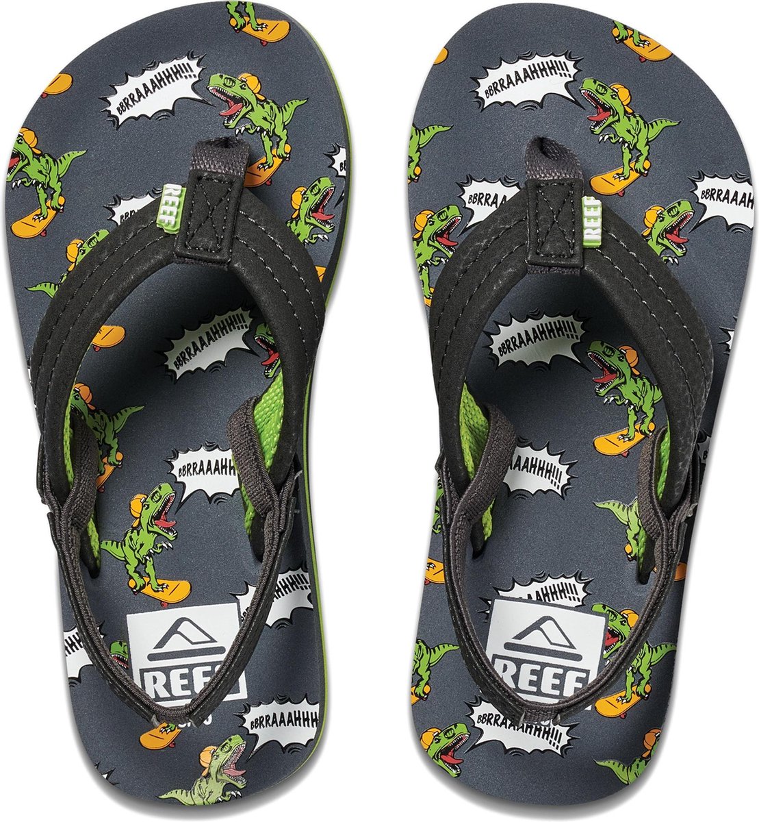 Reef - Maat 21.22 - Little Ahi Jongens Slippers - Dino Brah