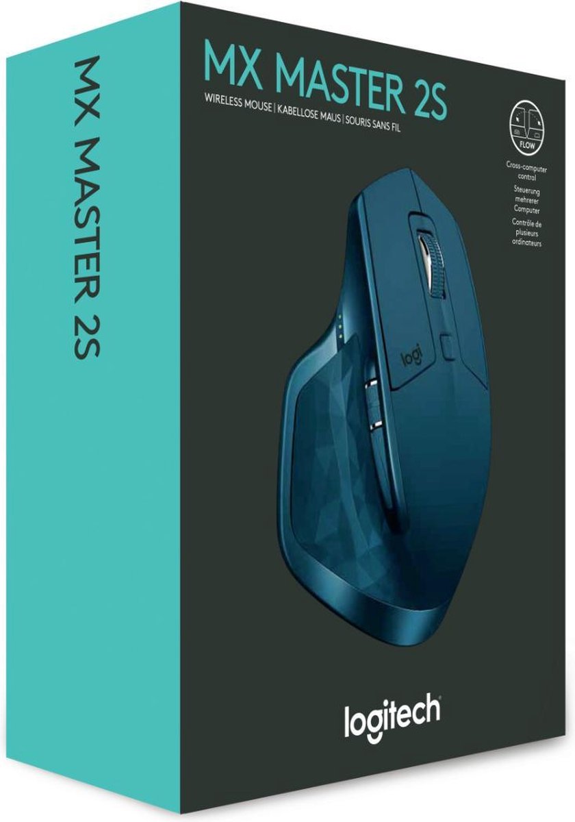 Logitech MX Master 2S - Draadloze Muis - RF + Bluetooth - Versie 2020 - Zwart